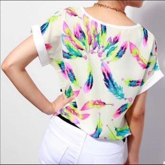 Ivory Multi Print Top - Picture 2 of 2